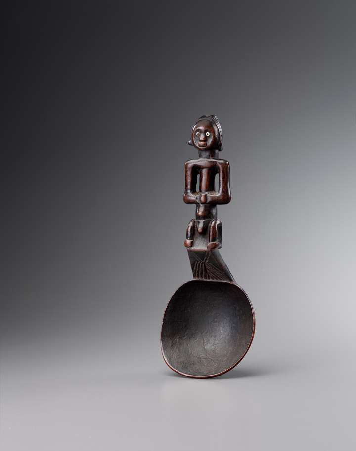 Fang spoon with figural Handle, Gabon